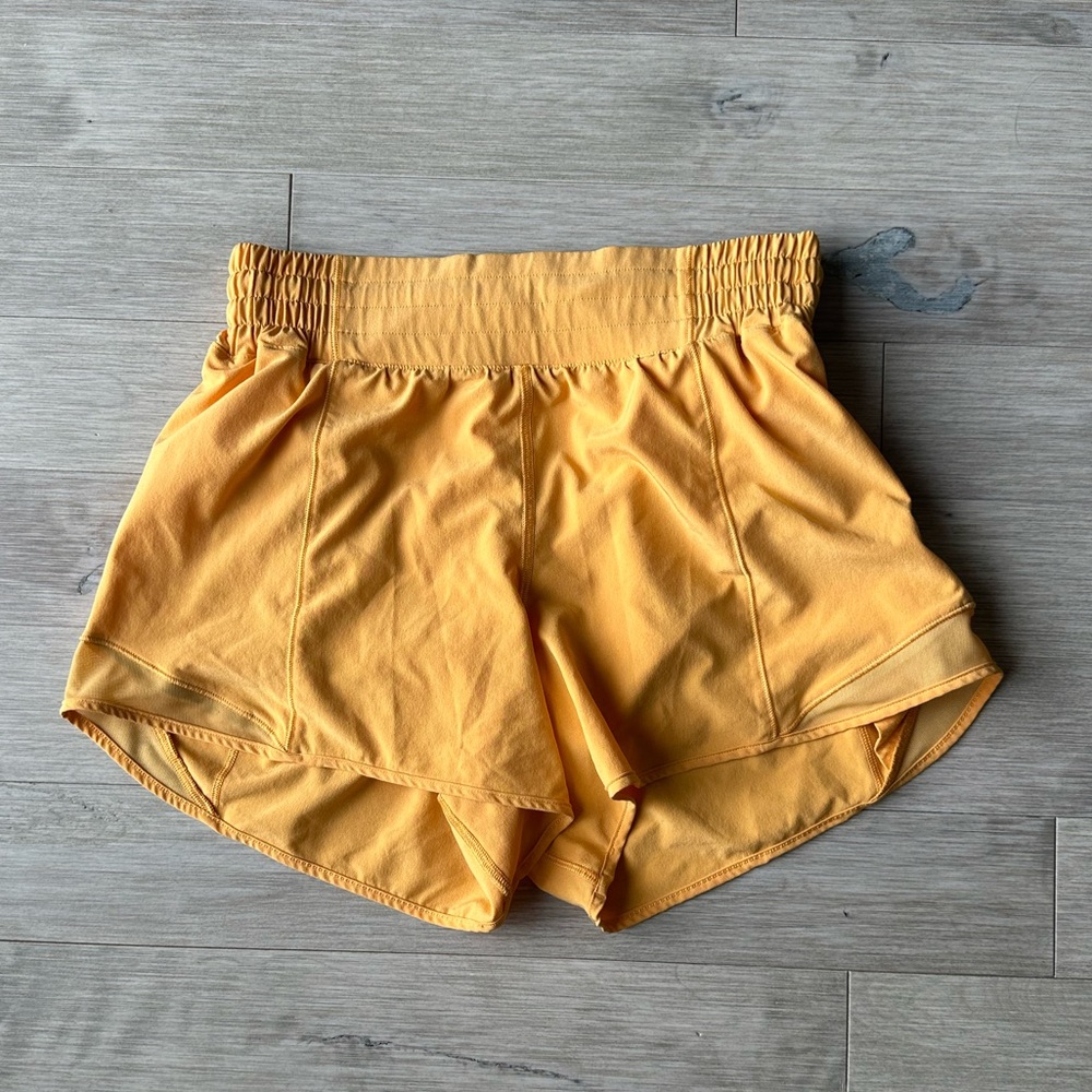 lululemon athletica Orange Running Shorts Size 6